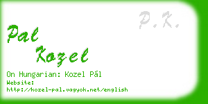 pal kozel business card